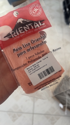 Meia de Seda Oriental -Salmão