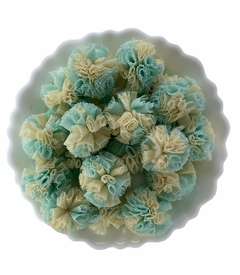 Pompom Tulê 2,5 cm c/5 Und - Mesclado verde