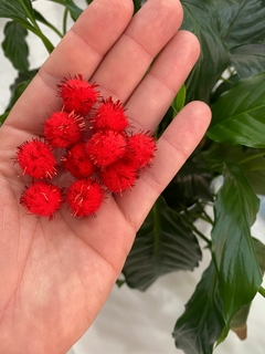 Pompom Festão (10mm) c/ 10 Unidades-Vermelho