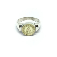 Anillo inicial Plata y oro - Estilojoyasmanu