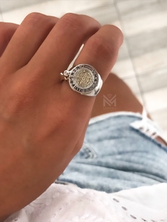 Anillo san Benito Plata y oro - Estilojoyasmanu