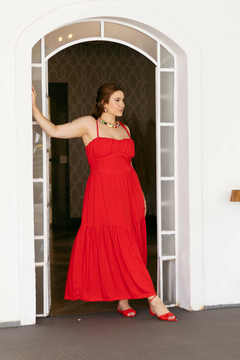 Vestido Litoral Vermelho - comprar online