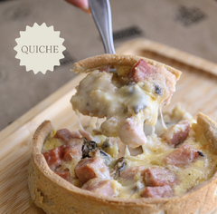 Quiche de jamon y queso sin tacc Karel