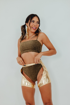 Imagem do HOT PANT SPARKS LUREX DOURADO