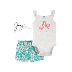 Kit Body + Shorts Flamingo - Carter's