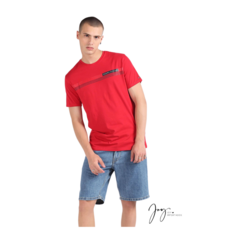 Camiseta Vermelha com Listras - Tommy Hilfiger