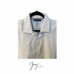 Camisa Masculina Social Azul Clara Listrada - Tommy Hilfiger - comprar online