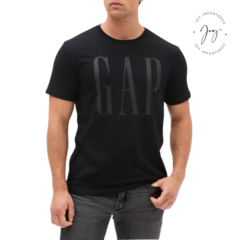 Camiseta Preta Logo Preta - GAP