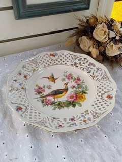 Plato Decorativo en Porcelana Alemana Bavaria Schumann todo Calado 29 cm