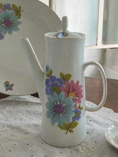 Cafetera en Porcelana Marly Lozadur motivos florales