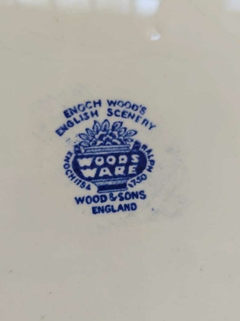 Plato para Pan o Postre en Loza Inglesa Azul Enoch Woods Ware - 2Gardenias Bazar antiguo