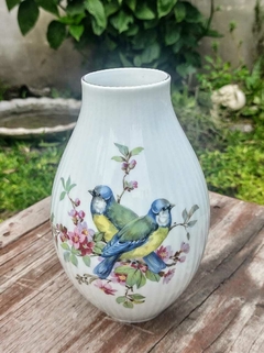 Florero en Porcelana Verbano motivo Aves y Flores de - 2Gardenias Bazar antiguo