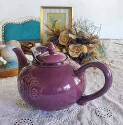 Tetera de Porcelana esmaltada color Violeta en internet