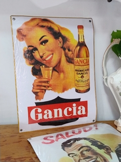 Cartel de Chapa Vintage Gancia 40 cm x 30 cm - comprar online