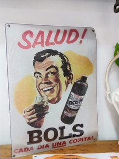 Cartel de Chapa Vintage Ginebra Bols 40 cm x 30 cm en internet