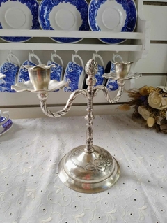 2 Candelabros Bañados en Plata Goya - tienda online