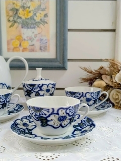 Duo de Te en Porcelana Verbano diseño azul