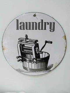 Cartel de Chapa Vintage Laundry 20 cm en internet