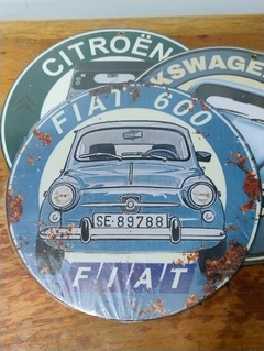 Cartel de Chapa Vintage Fiat 600 20 cm - comprar online