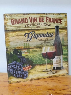 Cartel de Chapa Vintage Gigondas 30 cm x 30 cm - comprar online