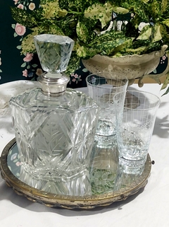 Botellon de Cristal con Birola de Plata 925 - comprar online