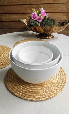 3 Bowl de Cocina Portugueses en Ceramica para Microondas, horno y lavavajillas ensaladera - comprar online