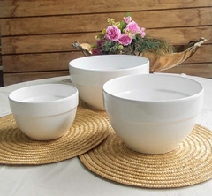 3 Bowl de Cocina Portugueses en Ceramica para Microondas, horno y lavavajillas ensaladera