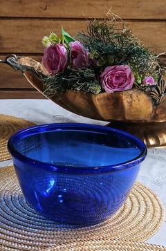 Bowl de Cocina Frances en Vidrio Templado Azul ensaladera en internet