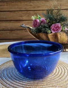 Bowl de Cocina Frances en Vidrio Templado Azul ensaladera