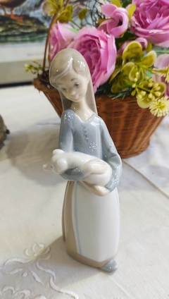 Figura de porcelana Lladro España Niña con chanchito - tienda online