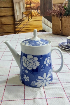 Tetera de porcelana Marly Blue Garden Lozadur - tienda online