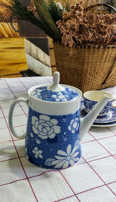 Tetera de porcelana Marly Blue Garden Lozadur - comprar online