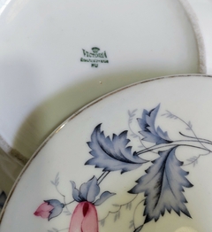 Sopera de porcelana Checoslovaca Victorian Flor de Bignonia - tienda online