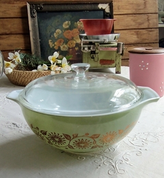 Bowl con tapa opalina de color Pirex U.S.A - comprar online