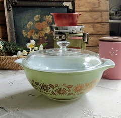 Bowl con tapa opalina de color Pirex U.S.A - tienda online