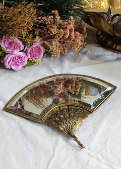Antiguo Espejo "Abanico" con marco de Bronce