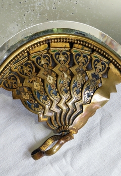 Antiguo Espejo "Abanico" con marco de Bronce - 2Gardenias Bazar antiguo