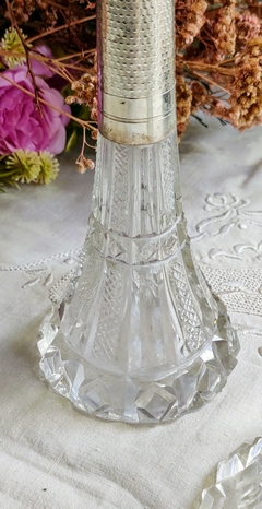 Par de Perfumeros de Cristal con virola en Plata 925 - comprar online