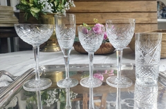 Imagen de 7 copas de Champagne de cristal tallado