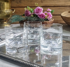 2 vasos para whisky tallados de cristal - comprar online