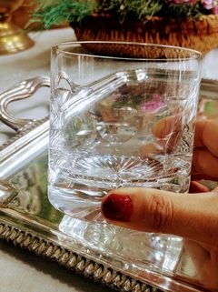 2 vasos para whisky tallados de cristal