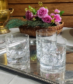 2 vasos para whisky tallados de cristal - comprar online