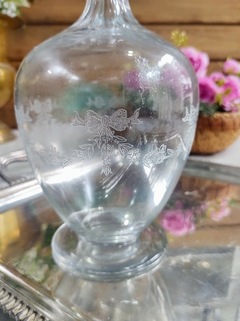 Botellon licorero de cristal grabado al acido - tienda online