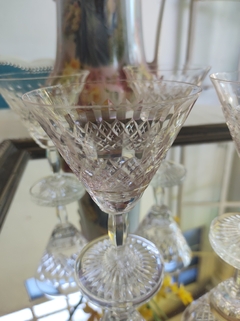 4 Copas de Cristal Tallado Rosadas para Vinod e increible sonido - tienda online
