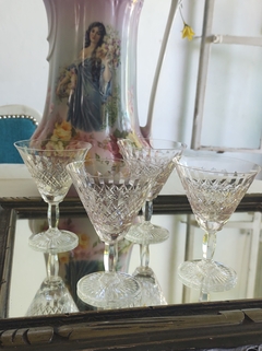 4 Copas de Cristal Tallado Rosadas para Vinod e increible sonido - comprar online