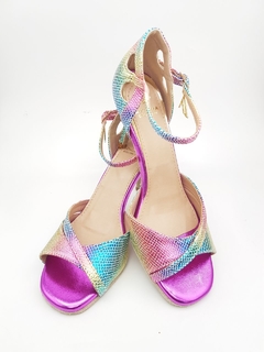 Sapato de Dança Modelo Poesia Arco iris salto 8 - comprar online