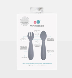 Cubiertos tenedor y cuchara de silicona Mini Utensils EZPZ - comprar online