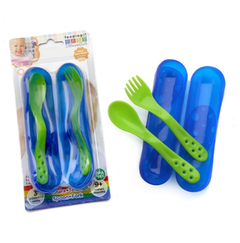 Set de cubiertos cuchara y tenedor con estuche Baby Innovation