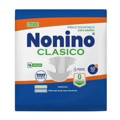 Pañales de Adultos Elastizados Clasico Talle G x 16 Nonino