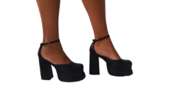 22978 P SAPATO BONECA COM PLATAFORMA DUPLA NAPA PRETO - comprar online